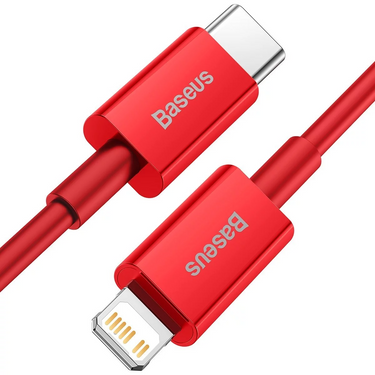 Baseus Superior Series USB-C to Lightning 20W Fast Charging Cable Cord 2M - Red